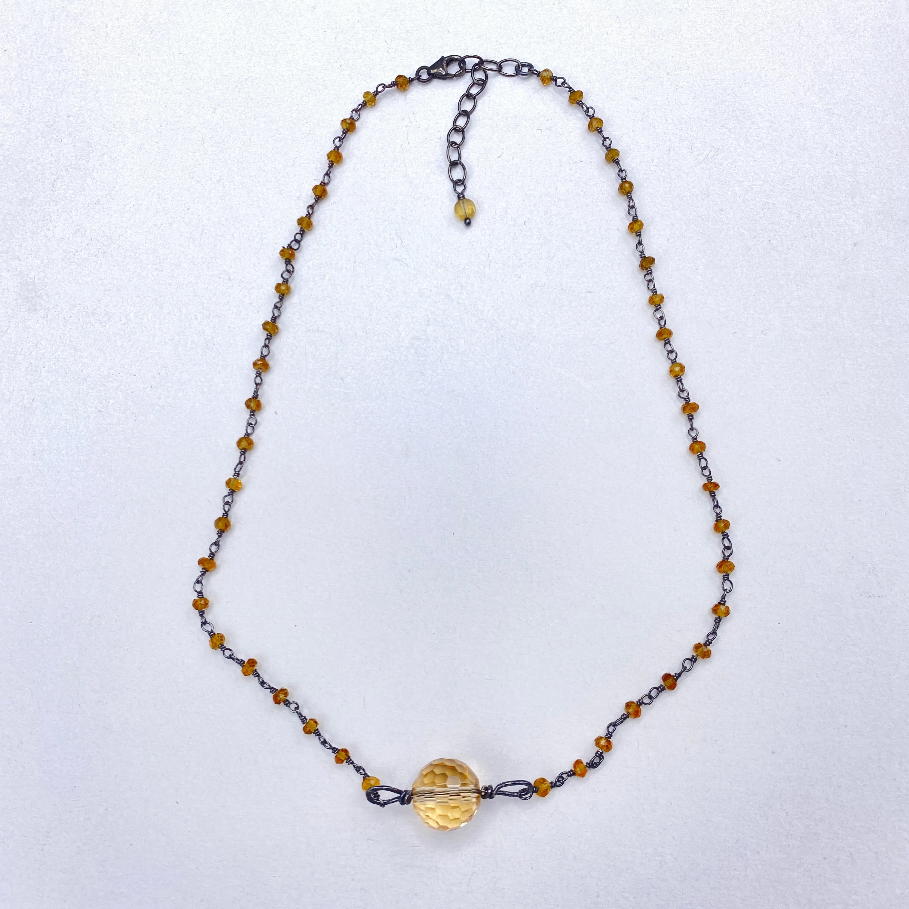 Citrine Gemstone chain Necklace