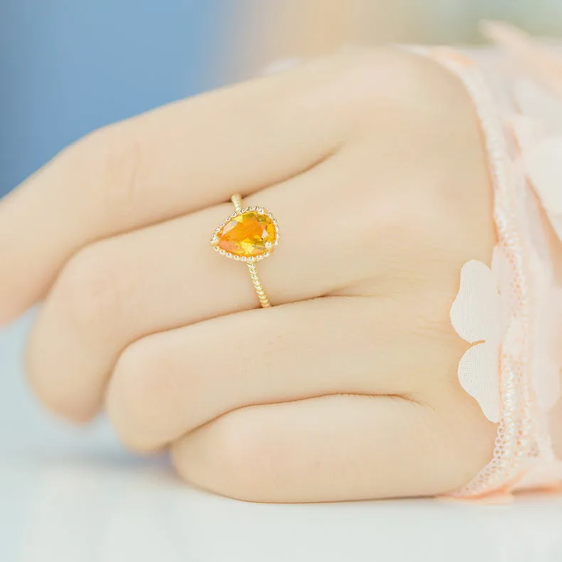 Citrine Morning Dew Ring