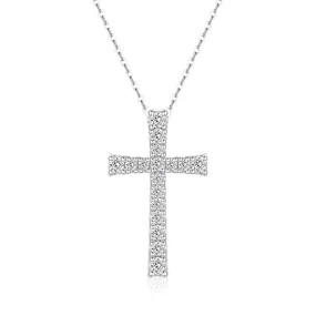 Classic Moissanite Diamond Cross Pendant