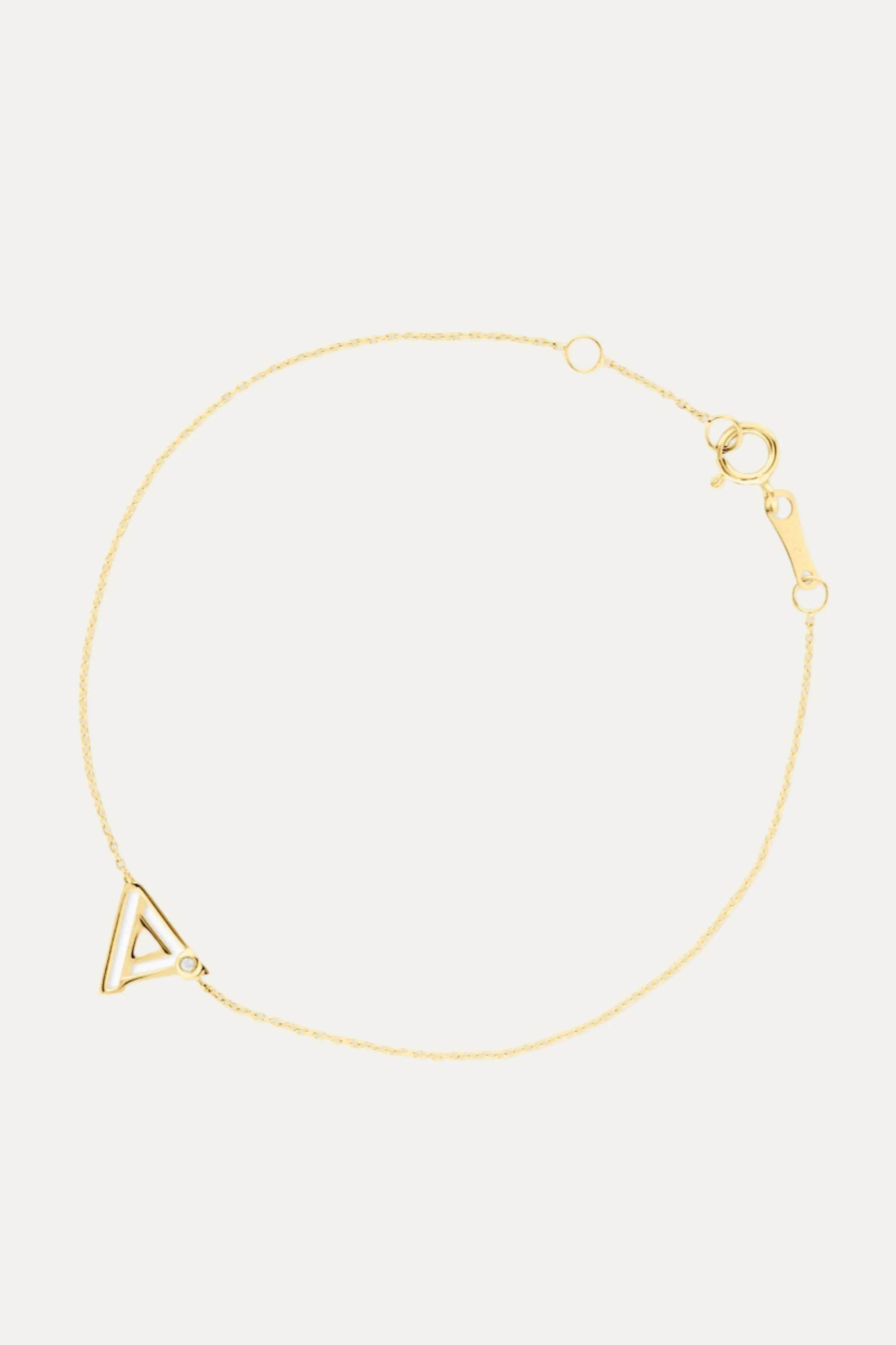 Covet Single Initial 14kt   Diamond Bracelet