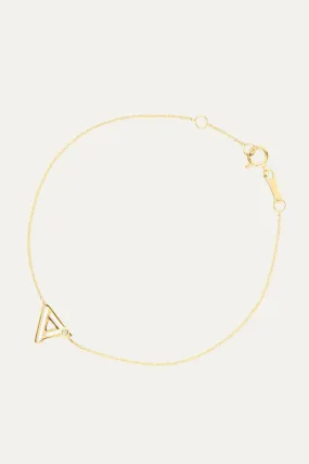 Covet Single Initial 14kt   Diamond Bracelet