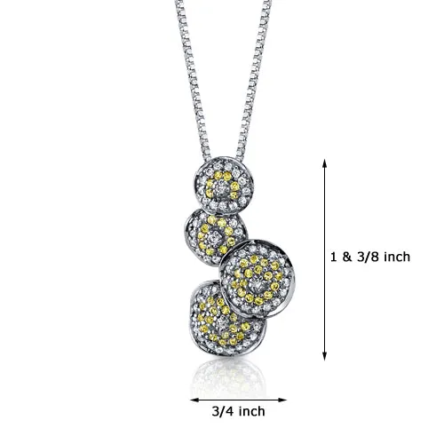 Cubic Zirconia Pendant Sterling Silver