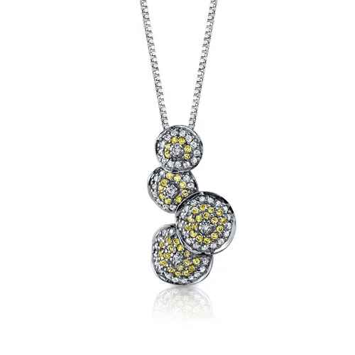 Cubic Zirconia Pendant Sterling Silver