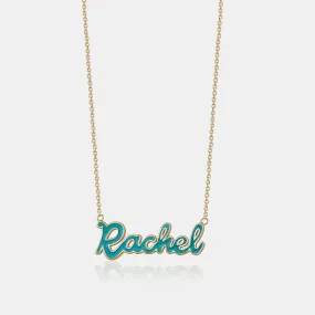 Custom Cursive Enamel Name Necklace