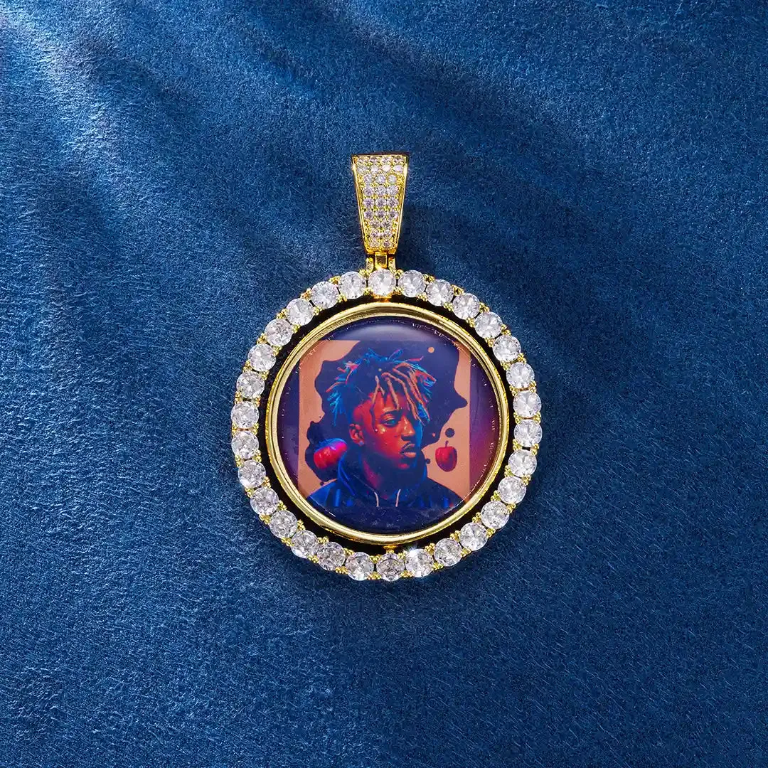 Custom Round Spin Photo Pendant