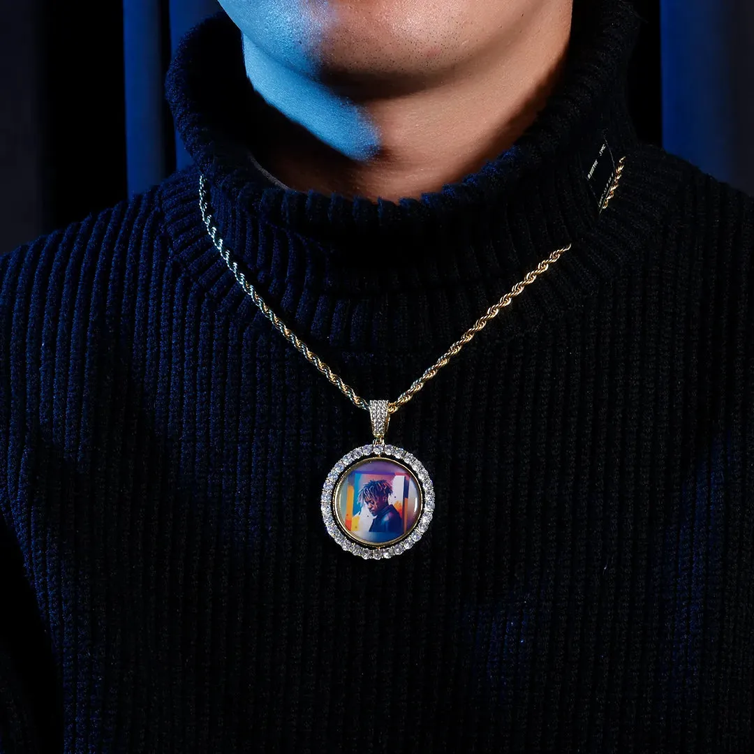 Custom Round Spin Photo Pendant