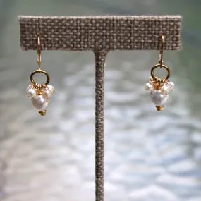 Deanna Gold Pearl Earrings