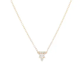 Diamond Baguette Bar Necklace