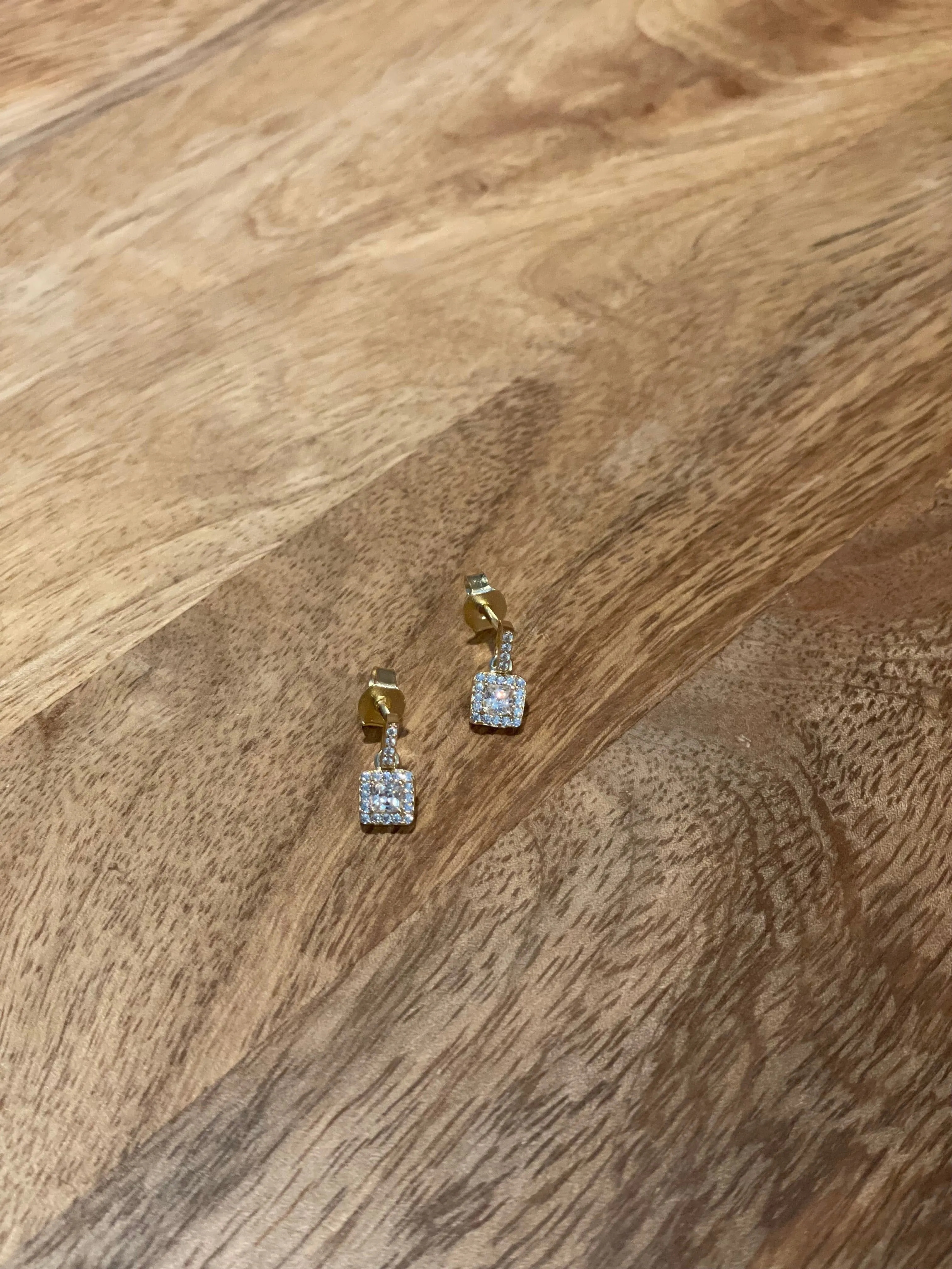 Diamond Drop Post Earrings