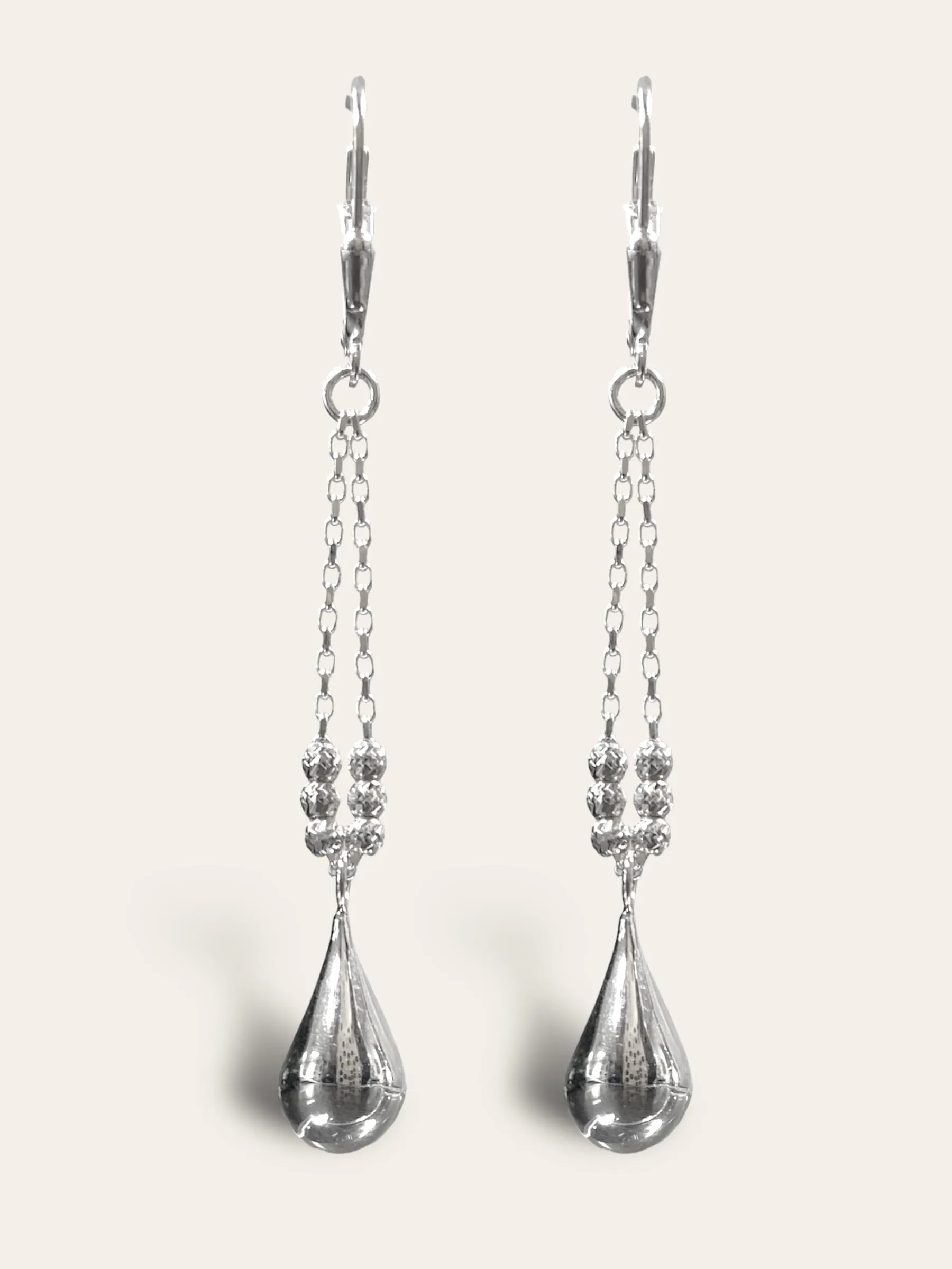 DIY Earring Kit - Stunning Silver Tear Drop Earrings