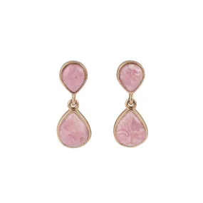 Drip Drop Rhodonite Earrings