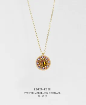 EDEN   ELIE Striped Medallion necklace - Balance