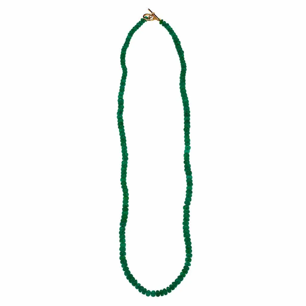 Emerald Beads & 14K w/ Toggle Clasp