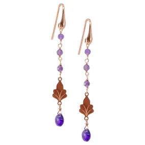 Enchanting Afrodite Amethyst Drop Earrings