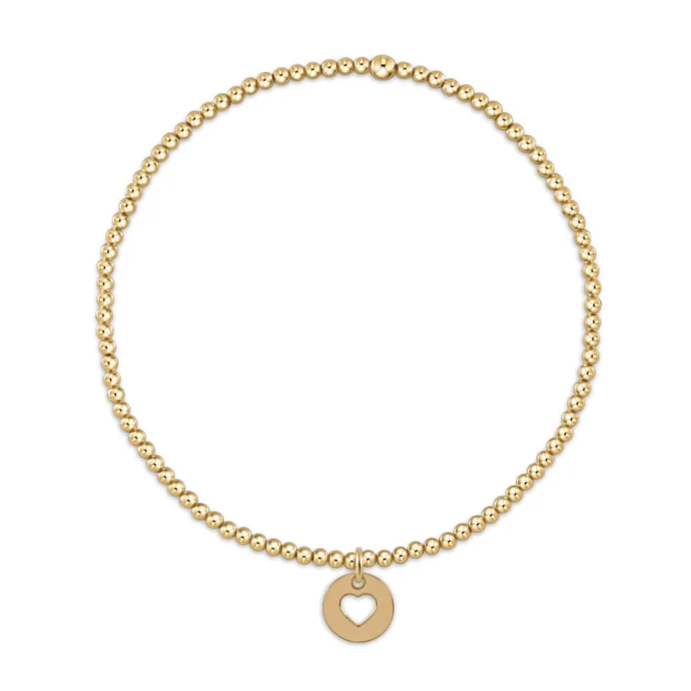 ENewton Extends 3mm Love Small Gold Disc Bracelet