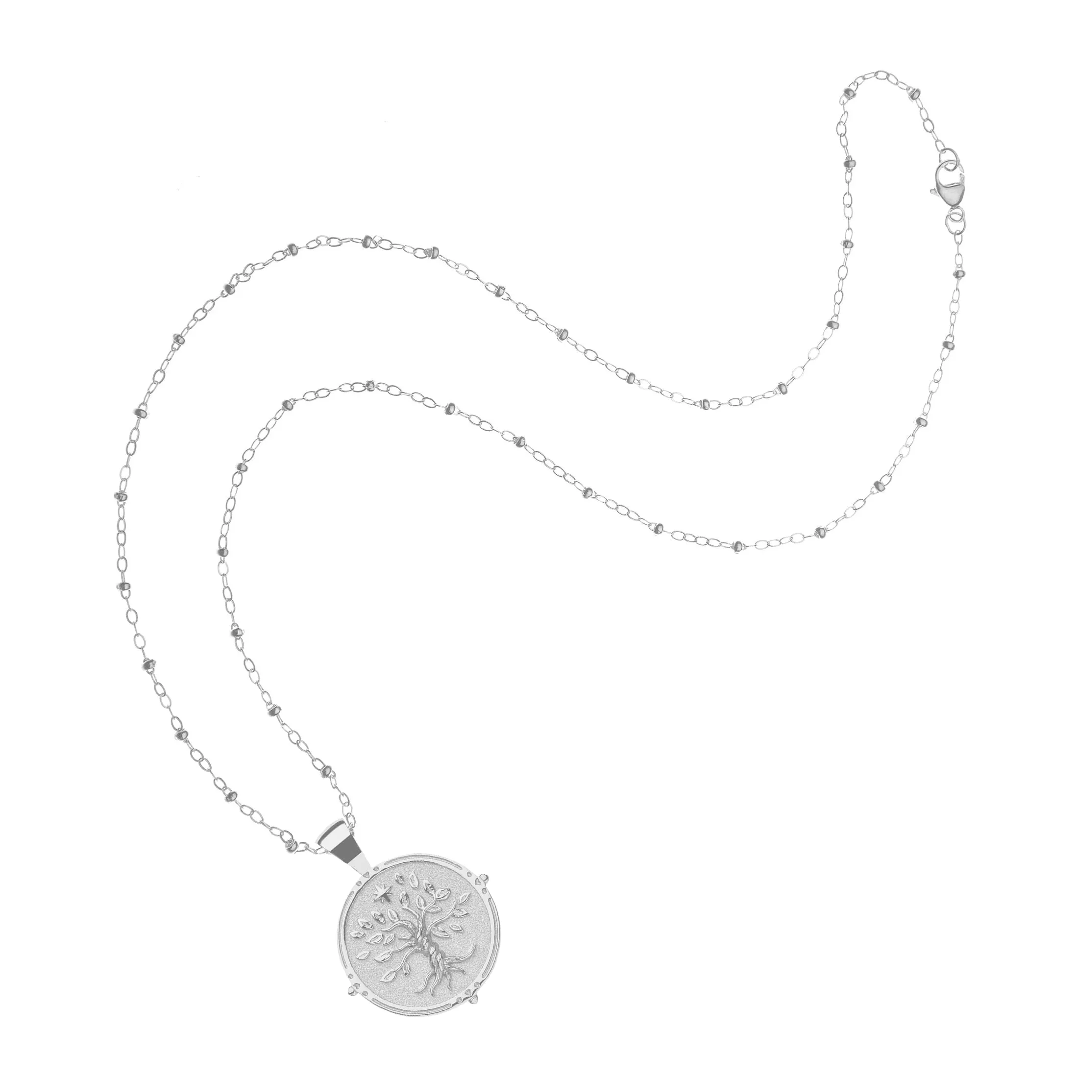 FAITH JW Small Pendant Coin in Silver