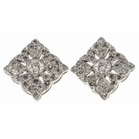 Filigree Diamond Stud Earrings