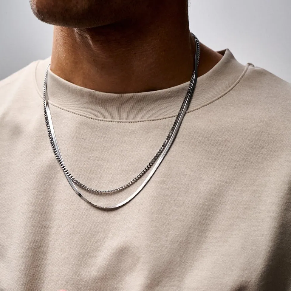 Fine Snake Chain Necklace - Silver