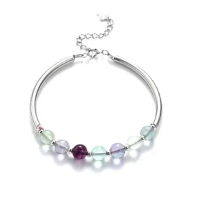 Fluorite Silver Bracelet