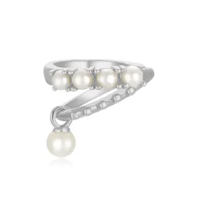 Freshwater Pearl Silver Double Sided Ear Cuff