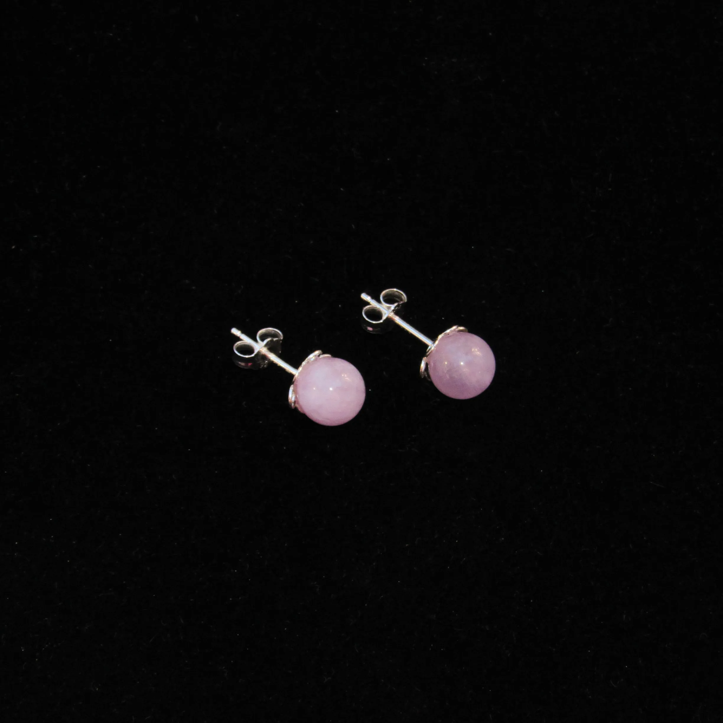 Gemstone and Sterling Silver Stud Earrings