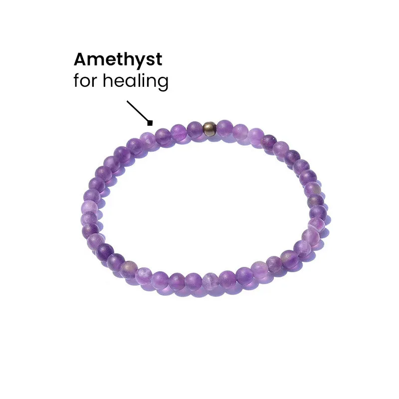 Healing Matte Amethyst Delicate Bracelet