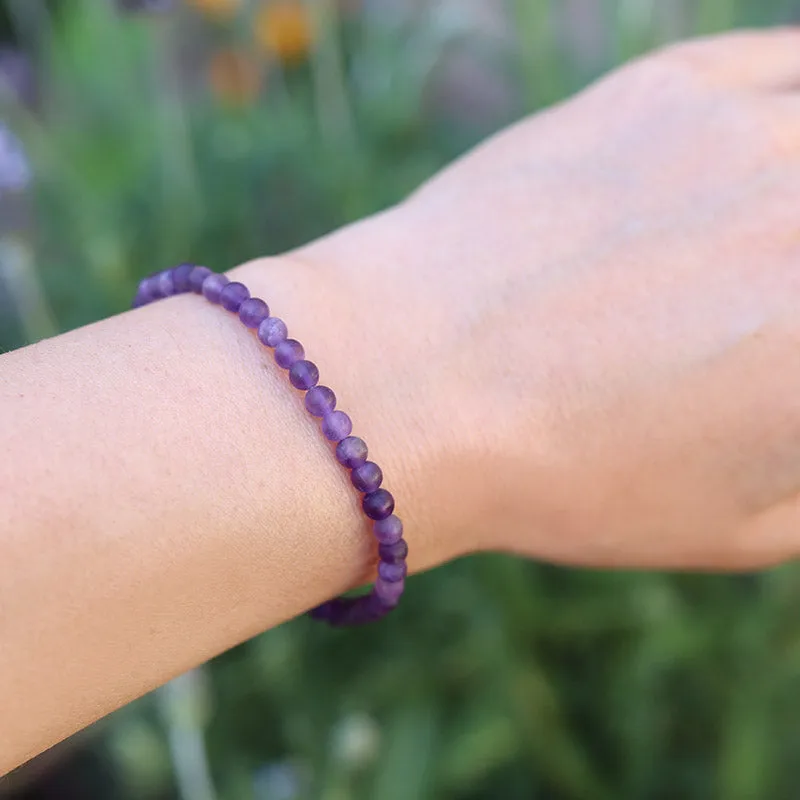 Healing Matte Amethyst Delicate Bracelet