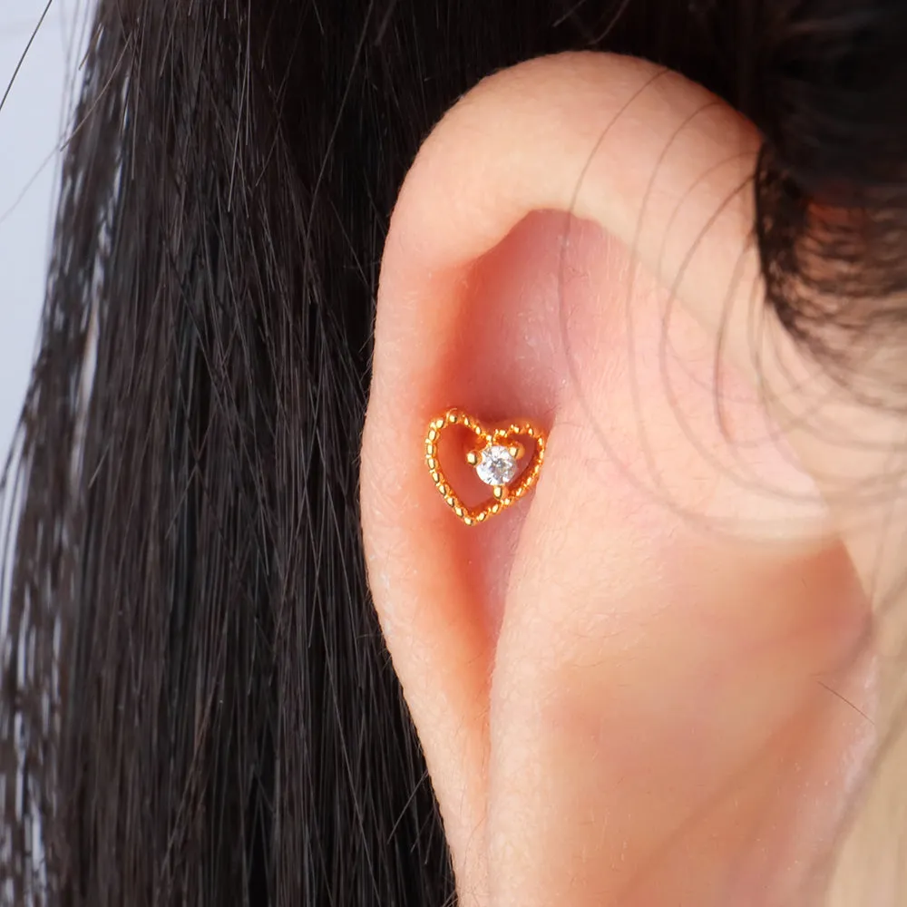 Hollow Heart Stud