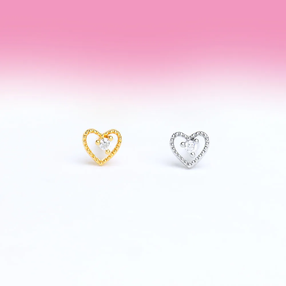 Hollow Heart Stud