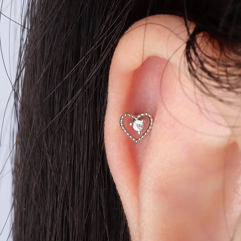 Hollow Heart Stud