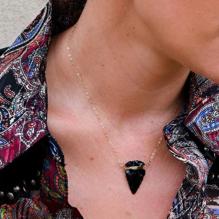 I Am Limitless Obsidian Gemstone Necklace