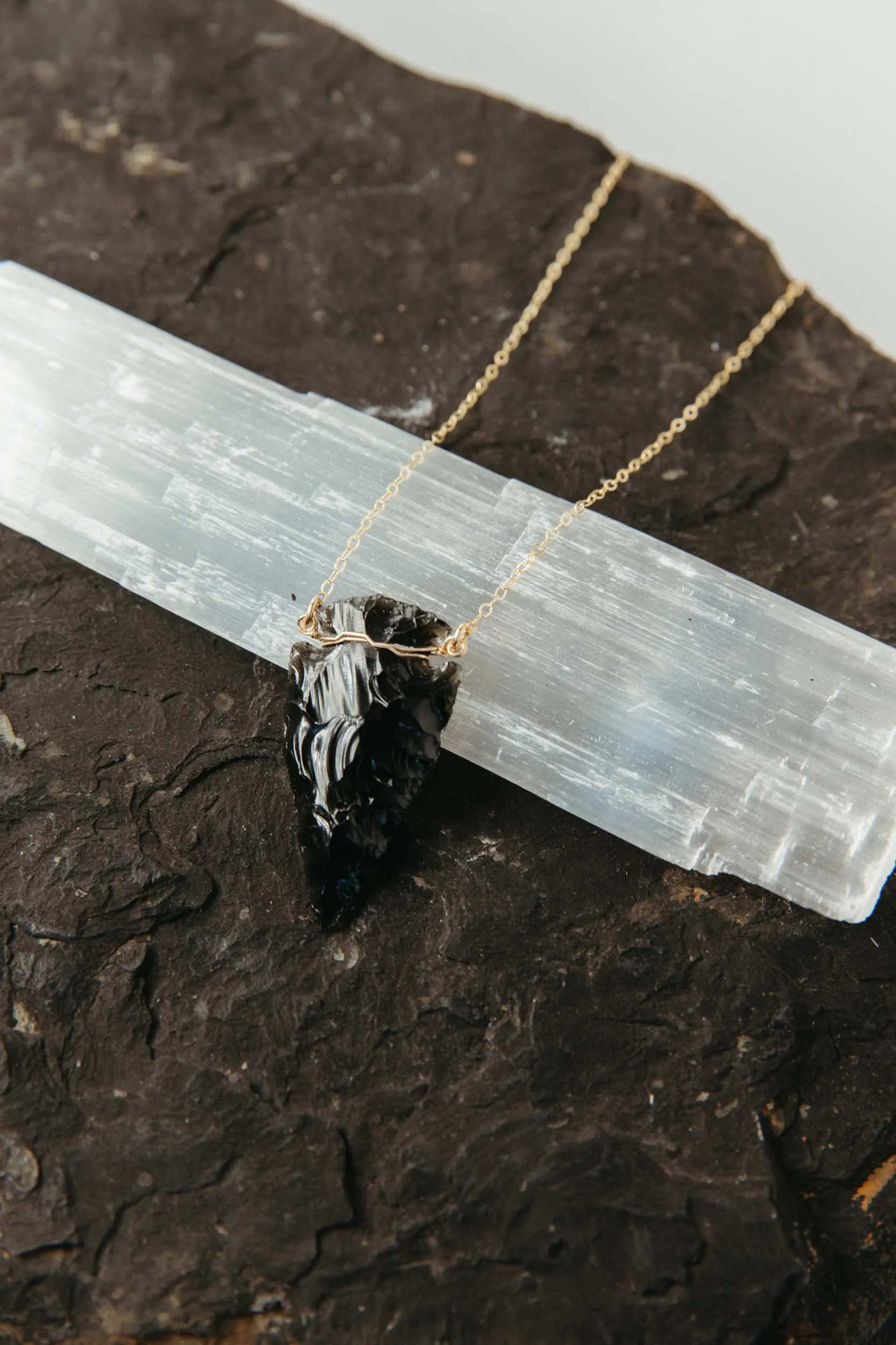 I Am Limitless Obsidian Gemstone Necklace