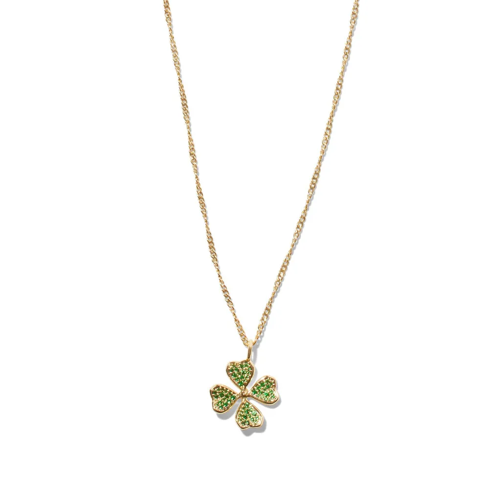 Kendra Scott Clover Crystal Short Pendant Necklace