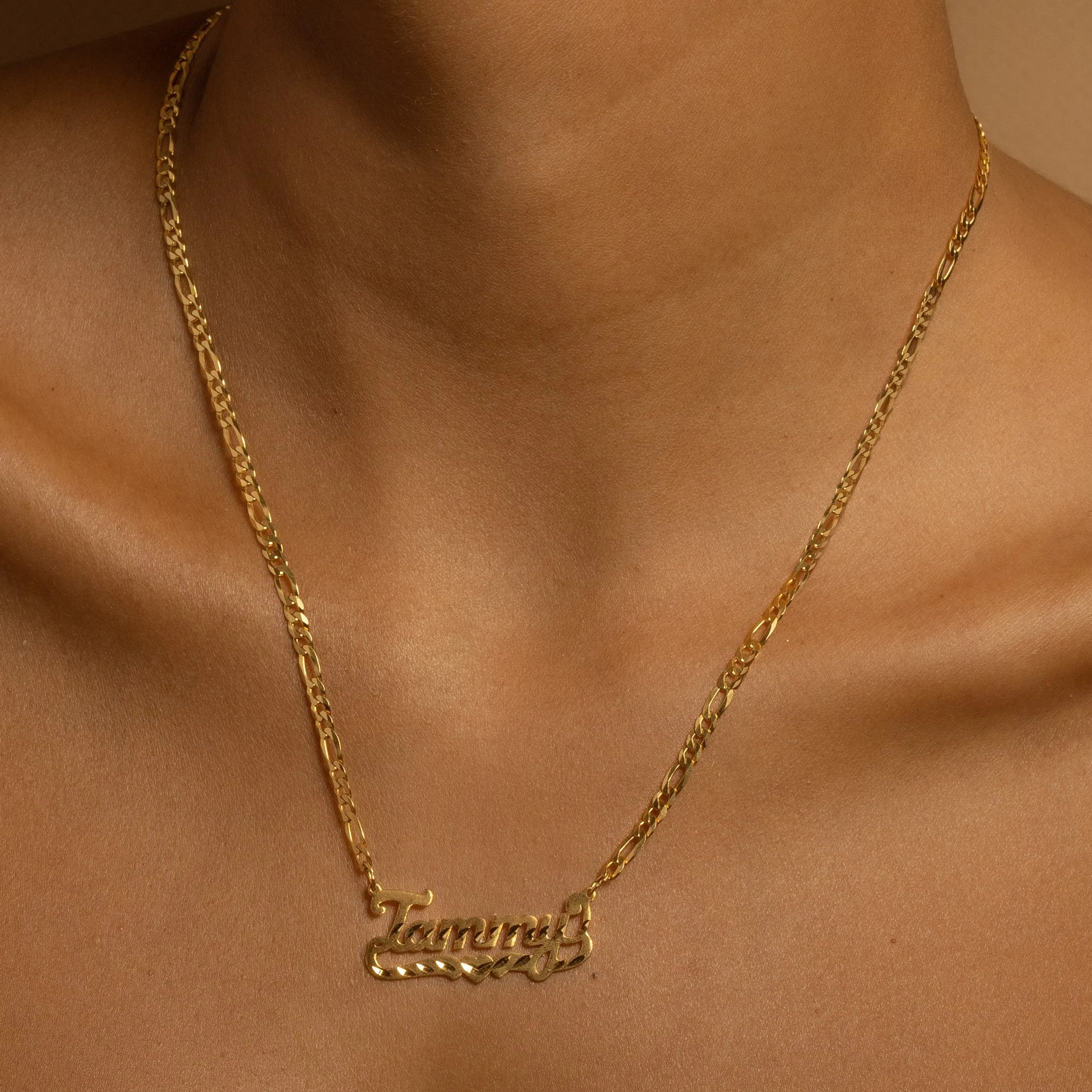 Kid's Diamond Cut Name Necklace