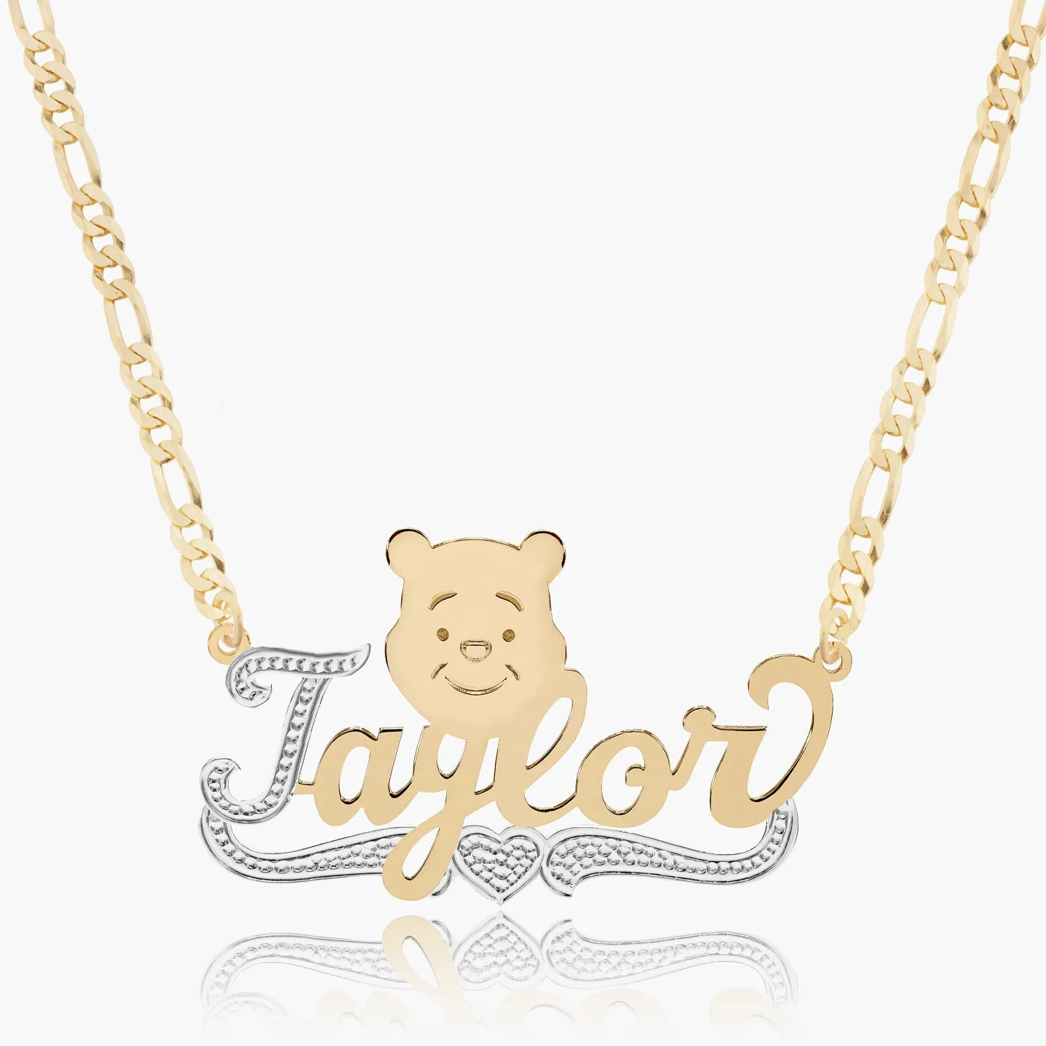 Kid's Teddy Bear Cartoon Name Necklace