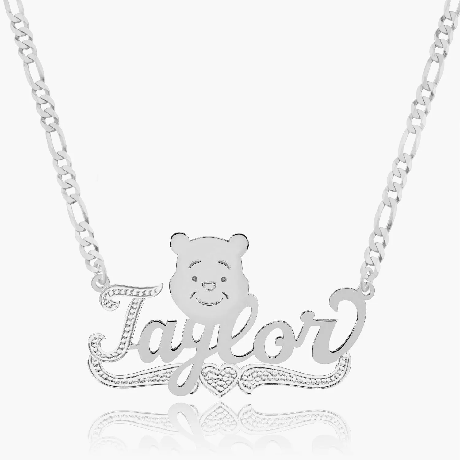 Kid's Teddy Bear Cartoon Name Necklace