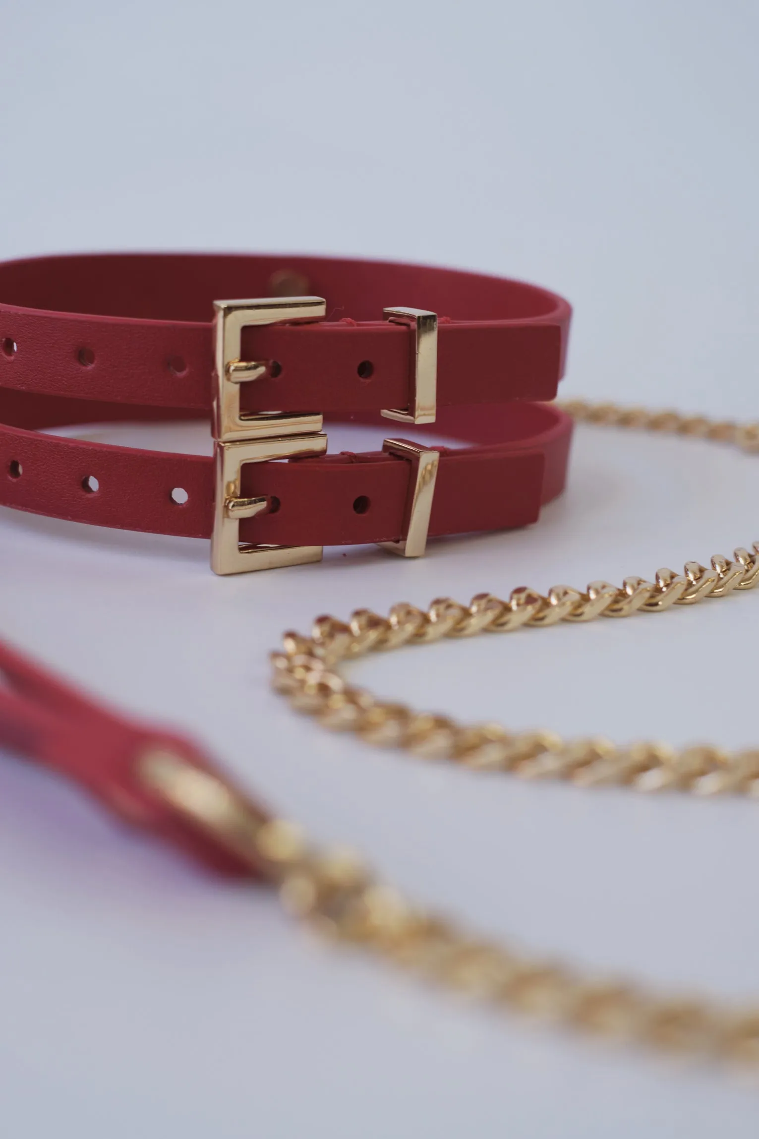 Kink Emelia Leash Choker Red