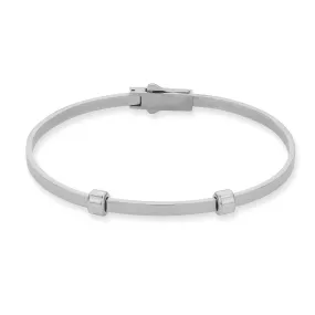 Letter bangle silver