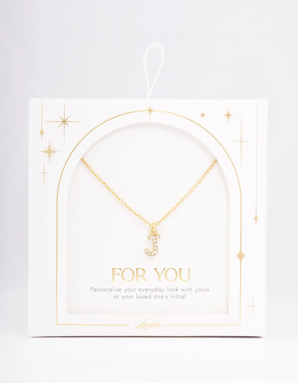 Letter J Gold Plated Initial Pendant Necklace