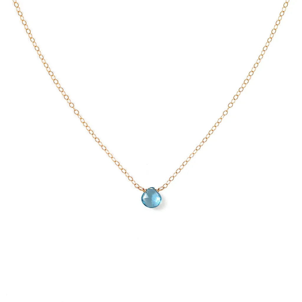 London Blue Topaz Short Gemstone Necklace