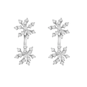 Luminus Diamond Cluster Stud Earrings