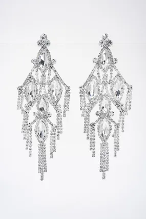 Lustre Fringe Rhinestone Drop Earrings