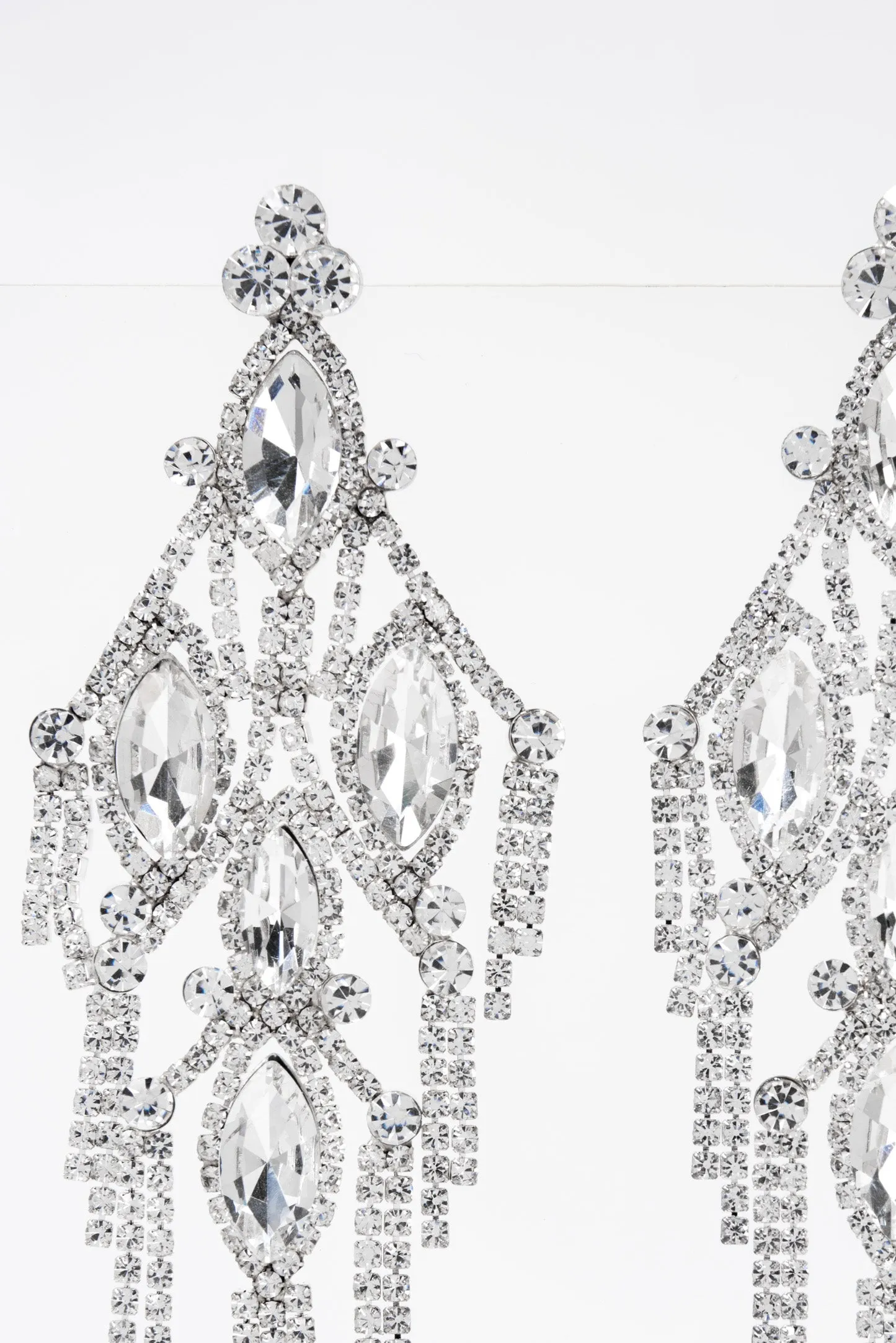 Lustre Fringe Rhinestone Drop Earrings