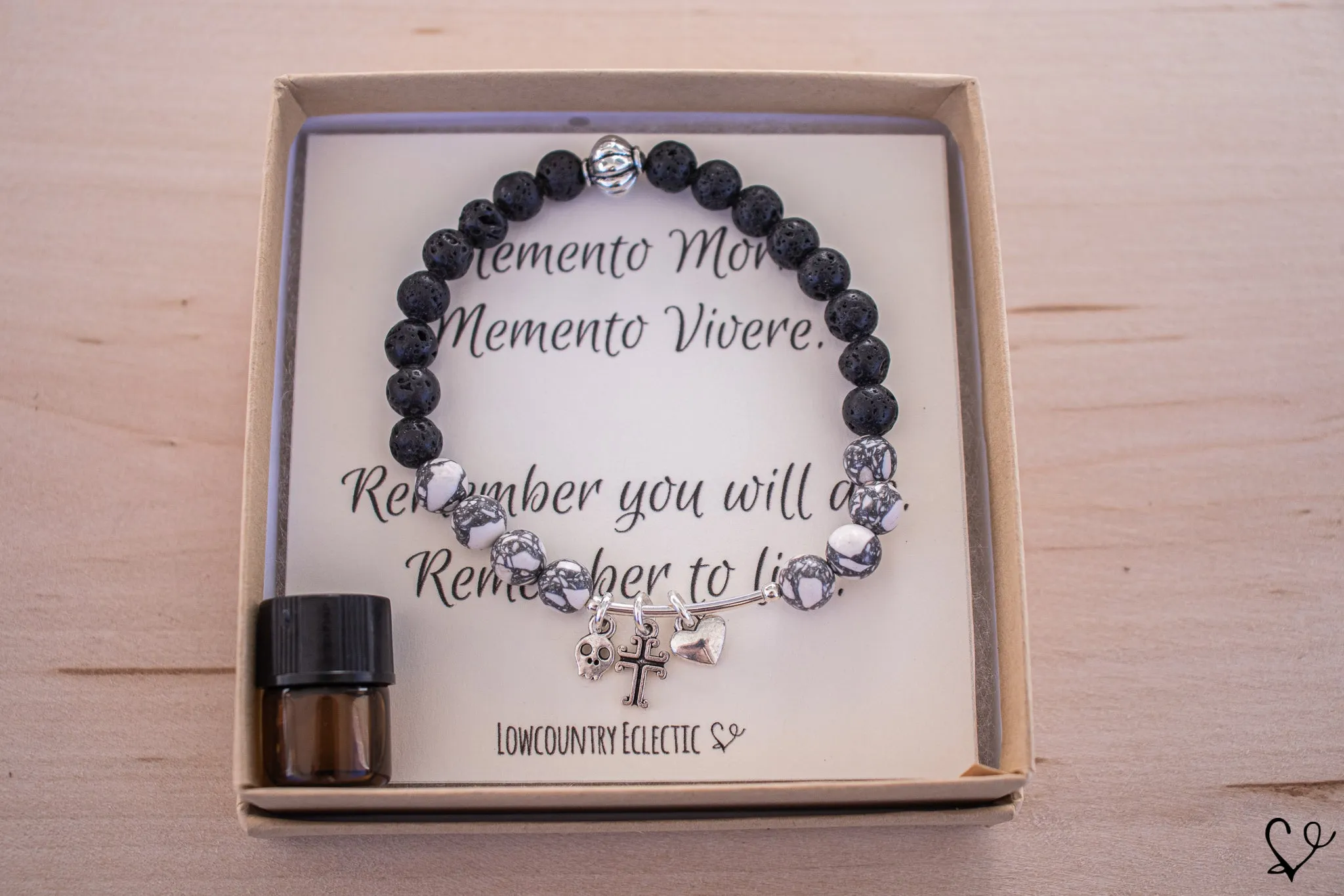 Memento Mori Dainty Diffuser Bracelet