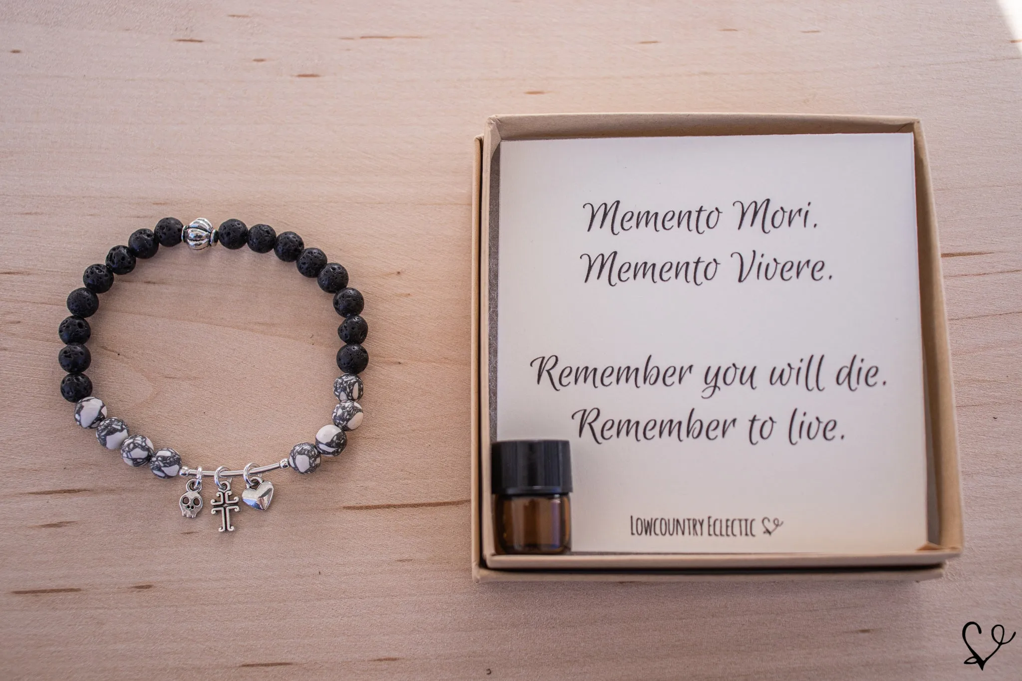 Memento Mori Dainty Diffuser Bracelet