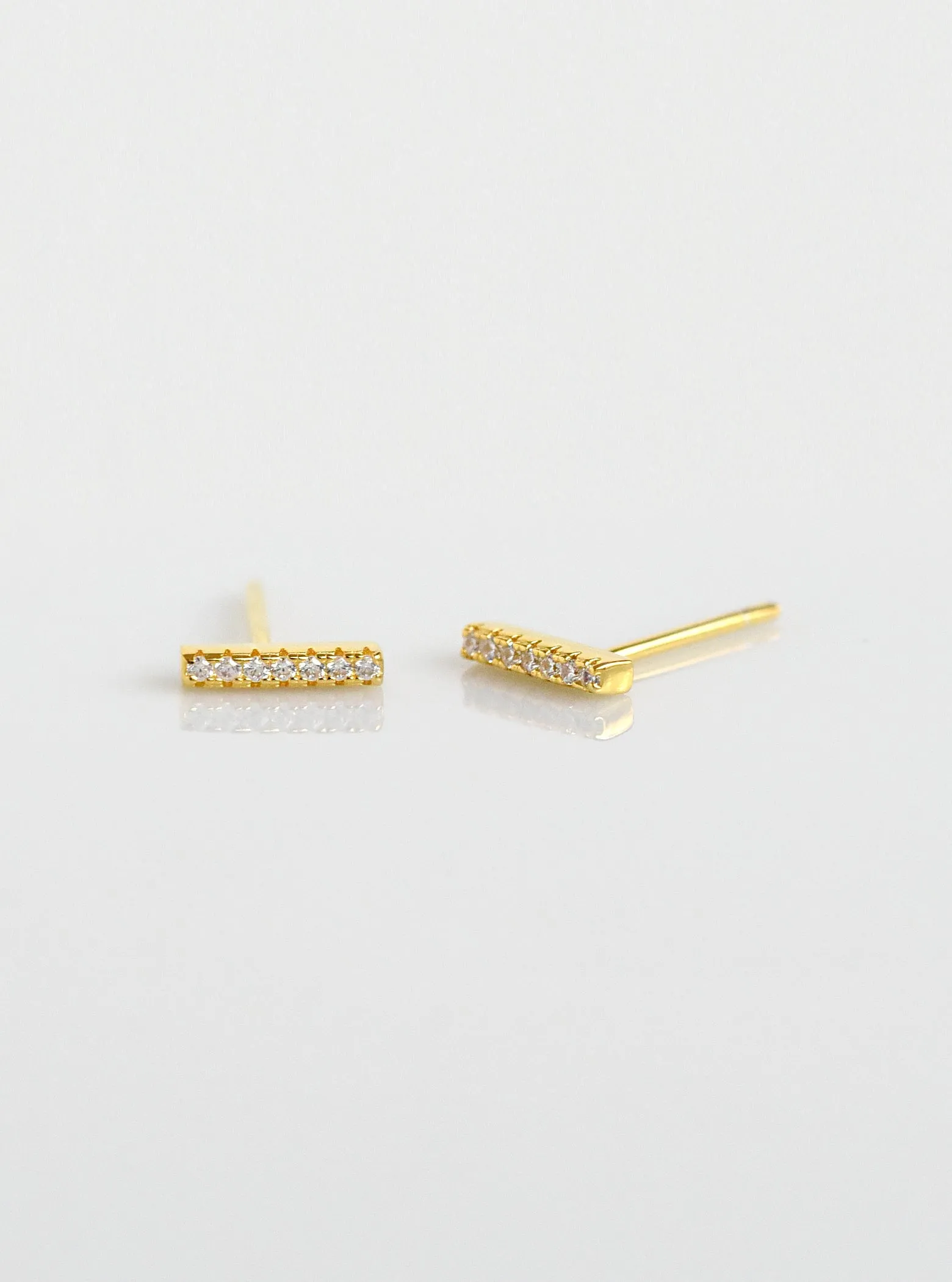 Mini Bar Stud Earrings