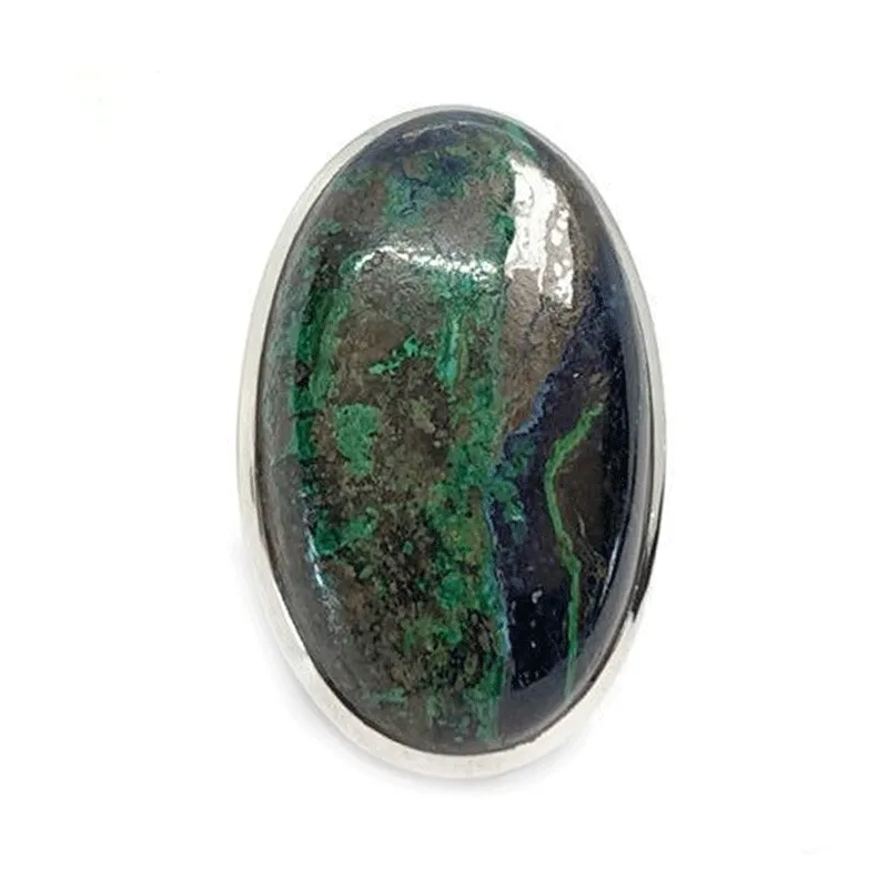 Momoa Azurite Oval Bohemian Ring