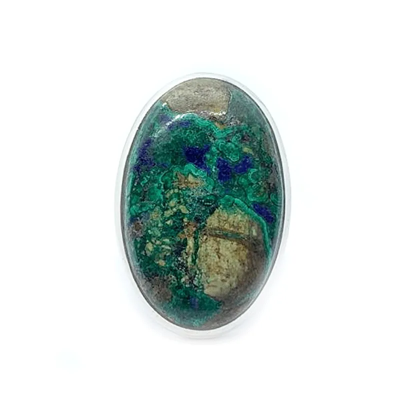 Momoa Azurite Oval Bohemian Ring