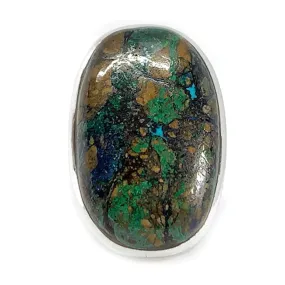 Momoa Azurite Oval Bohemian Ring