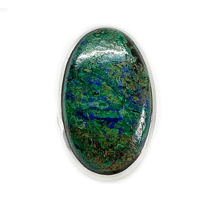 Momoa Azurite Oval Bohemian Ring